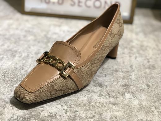 IUIU 时尚老花方头中跟乐福鞋 U21CE34591 商品图0