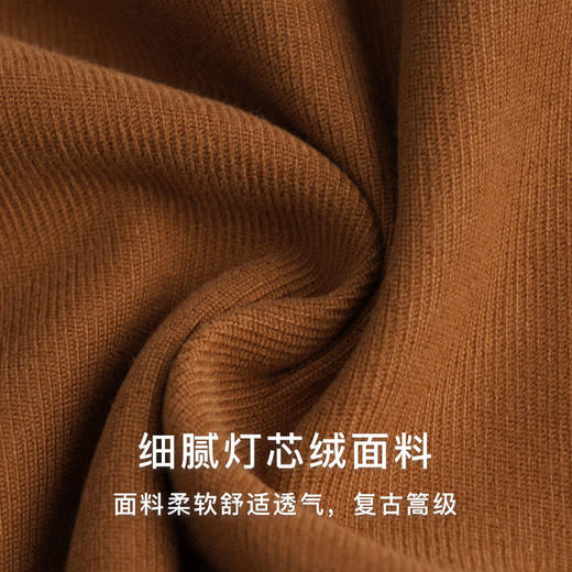 欧芮儿法式驼色长袖连衣裙女秋季2022新款复古v领A字大摆裙 商品图2