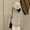 新款秋冬毛衣女外套开衫加厚麻花慵懒风复古韩版宽松高领针织衫冬 商品缩略图2