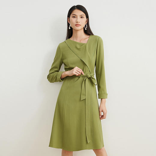 EITIE爱特爱束腰显瘦修身百搭通勤风连衣裙6807520 商品图3