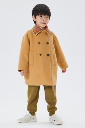 JNBY  22年冬款  翻领复古中长款呢大衣  1M0811710