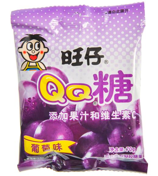 【亚欧超市】旺旺QQ糖(葡萄味)70g/袋 商品图0