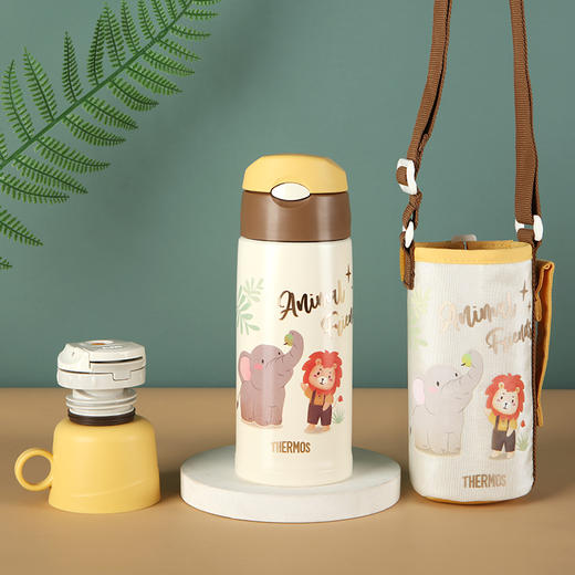 膳魔师THERMOS 雨林系列高真空不锈钢两用儿童保温杯630ml 商品图4