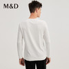 M＆D名盾商务男装秋冬新品长袖圆领T恤白色打底体恤上衣男 商品缩略图4