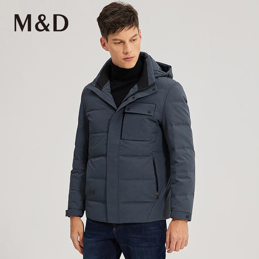 M&D名盾商务男士秋冬新品可拆卸帽加厚羽绒服男 商品图3