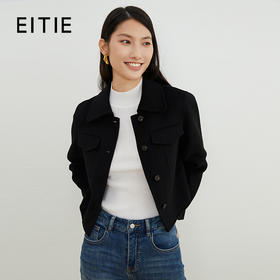 EITIE爱特爱冬季新款纯羊毛呢女短款外套6803515