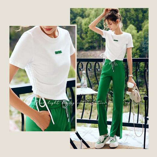 OLrain法式高级穿搭白色短袖T恤女夏季2022年新款修身设计感上衣 商品图1