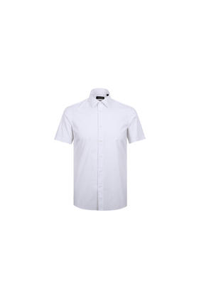 callisto纯白微弹棉混纺意式领衬衫 SQSTS081C