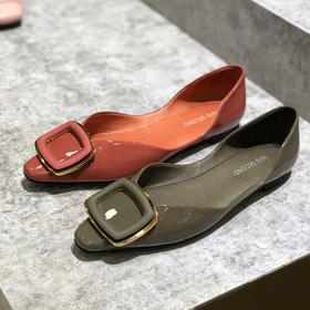 IUIU SECOND单鞋女商场同款春季时装浅口女鞋一脚蹬懒人鞋