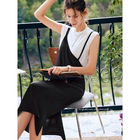 OLrain法式高级穿搭吊带裙时尚套装女夏季2022新款洋气休闲两件套