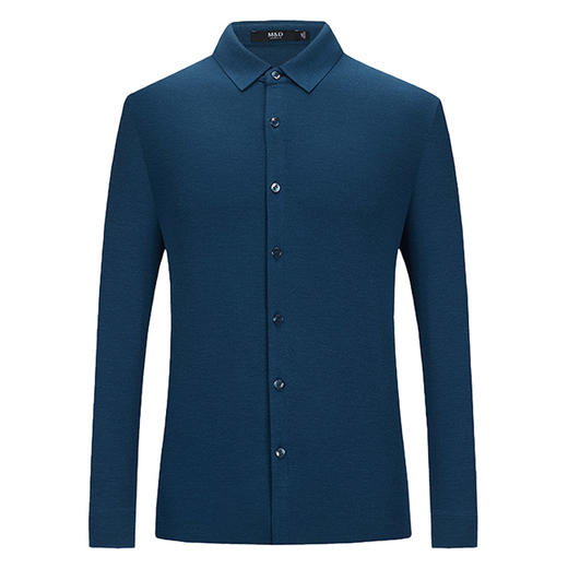 名盾长袖衬衫商务休闲男装四季亲肤保暖时尚针织衬衫 商品图4