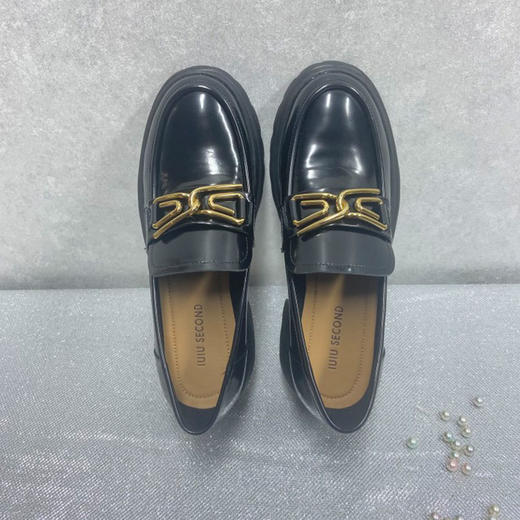IUIU SECOND22年商场同款通勤厚底英伦乐福鞋单鞋女U22CM37431 商品图2