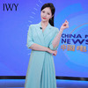 IWY/蓝色职业西装连衣裙主持人名媛美容院百褶裙秋季七分袖时尚OLQ656 商品缩略图2