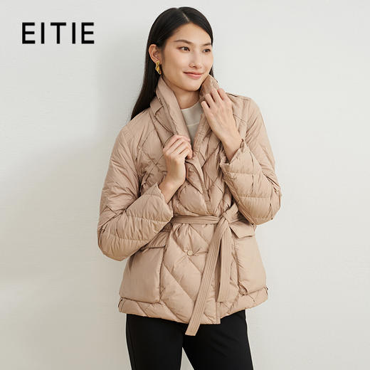 EITIE爱特爱冬季新款白鸭绒收腰显瘦修身羽绒服6811506 商品图0