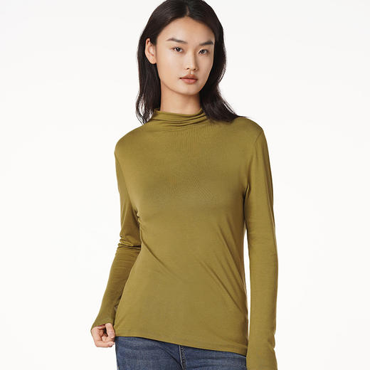 都市丽人轻暖5至15度女士发热纤维单件巴素兰发热绒薄单件上衣保暖衣LW25A1 商品图0