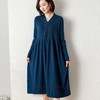 2022秋冬新款毛衣打底衫长款针织裙V领A版宽松遮肚大码连衣裙  ZQ1489-6103 商品缩略图3