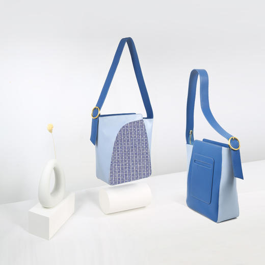 饮水鸟非遗江南手织布真皮百搭包 商品图6