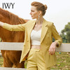IWY/黄色西装套装长袖高级双排扣总裁西服主持人服装微喇裤工作服221004C1+P3 商品缩略图4