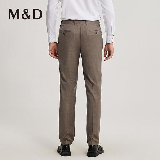 名盾商务男士秋冬棕色休闲西裤中腰直筒修身职业长裤 商品图4