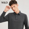 MD名盾商务男士秋冬新品翻领长袖上衣三粒扣松紧袖口polo衫 商品缩略图1