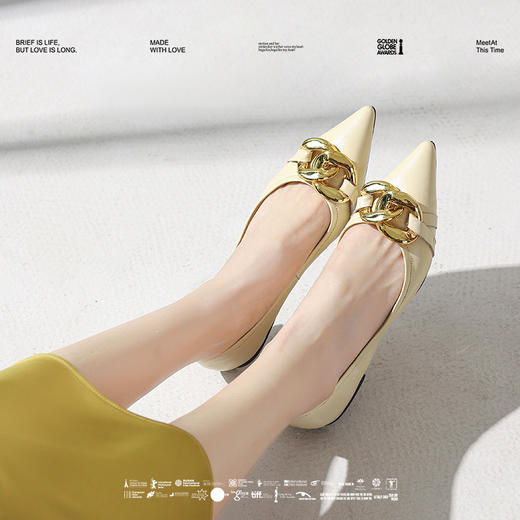 IUIU SECOND真皮单鞋女浅口小皮鞋商场同款一脚蹬尖头舒适平底鞋 商品图0