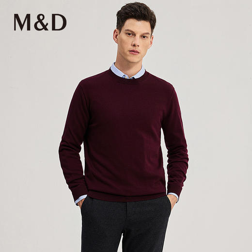[可机洗羊毛]MD名盾针织衫毛衣打底秋冬商务男士保暖内搭 商品图0