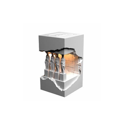 尘市集 雅典娜帕特农神庙石膏融蜡灯氛围夜灯卧室蜡烛香薰灯礼物 商品图0