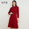 EITIE爱特爱新款高领收腰气质连衣裙6807512 商品缩略图0
