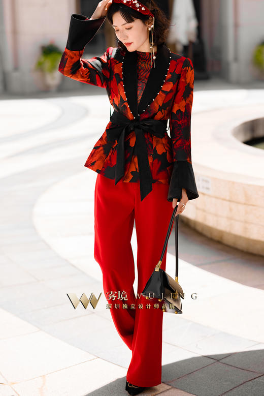 2202122 经典故事 高密斜纹裤子 雾境 商品图3