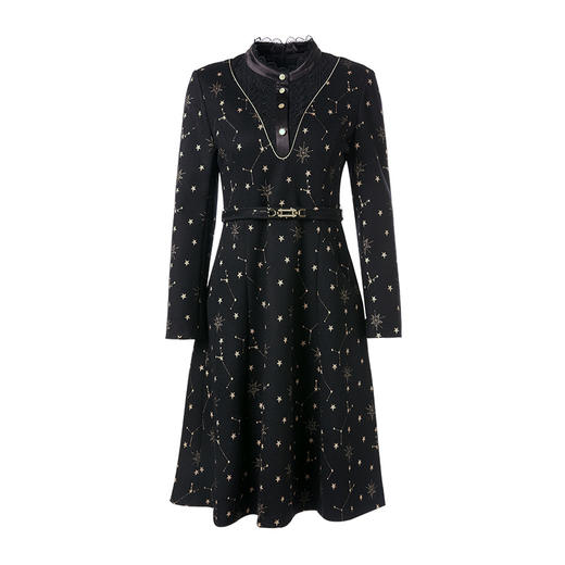 EITIE爱特爱羊毛刺绣名媛风连衣裙6807518 商品图5