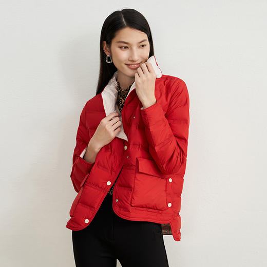 EITIE爱特爱冬季新款时尚轻薄羽绒服女短款保暖6811501 商品图8