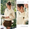 欧芮儿法式polo领卫衣女秋季2022新款减龄撞色刺绣洋气上衣 商品缩略图1