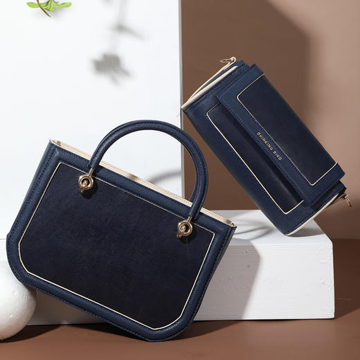 饮水鸟爵士归园侗族手织亮布包 菜篮子 亮布蓝 商品图0