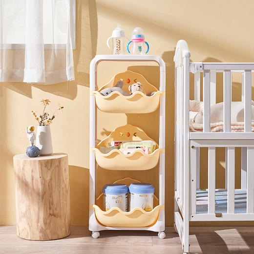 儿童玩具置物架小推车宝宝玩具收纳车收纳架多层整理收纳储物柜 商品图2