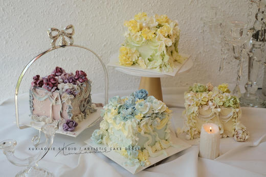 「珠光宝盒」奶油霜裱花蛋糕（水果默认火芒）提前一天预定 商品图3