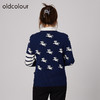 oldcolour春秋商场同款V领气质提花英伦风毛衣开衫N34053481 商品缩略图3