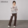 oldcolour2021秋商场同款圆领长袖气质针织套头衫女通勤N34052454 商品缩略图2