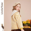 littletime女童呢子外套秋冬装2022冬季新款法式大翻领格子儿童呢子大衣 商品缩略图3