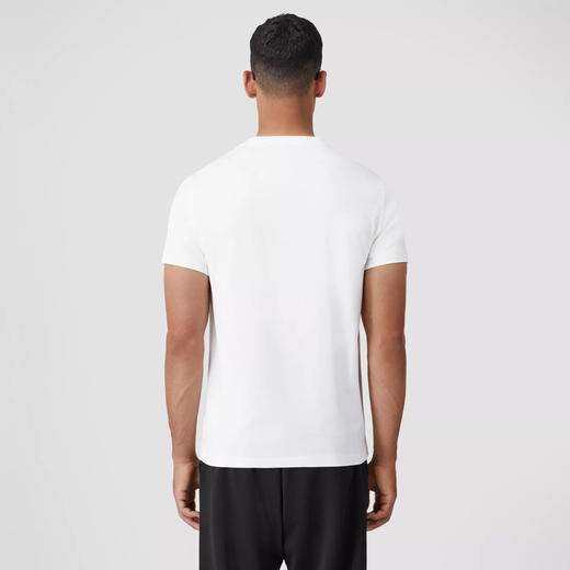 【一】BURBERRY 巴宝莉 男士棉质 Monogram TB专属标识刺绣圆领短袖T恤 白色 8053422 A1464 商品图2