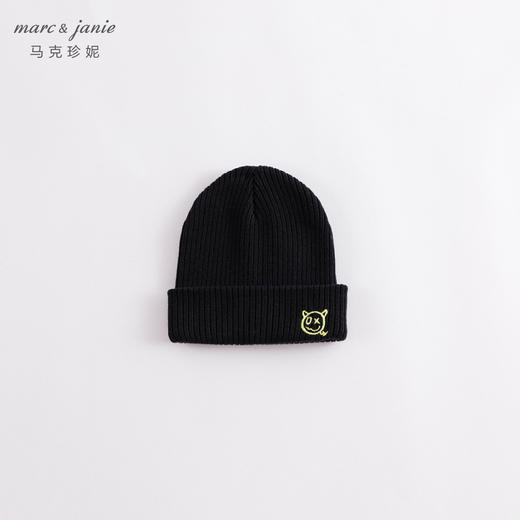 马克珍妮冬装新款 男女童时尚绣花针织帽圆顶帽 儿童帽子221838 商品图5