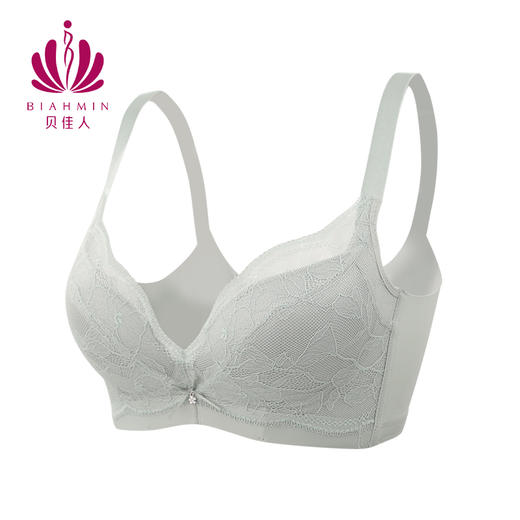 贝佳人文胸柔软透气婴儿棉中厚杯新款小胸聚拢抬托内衣BW912108 商品图4