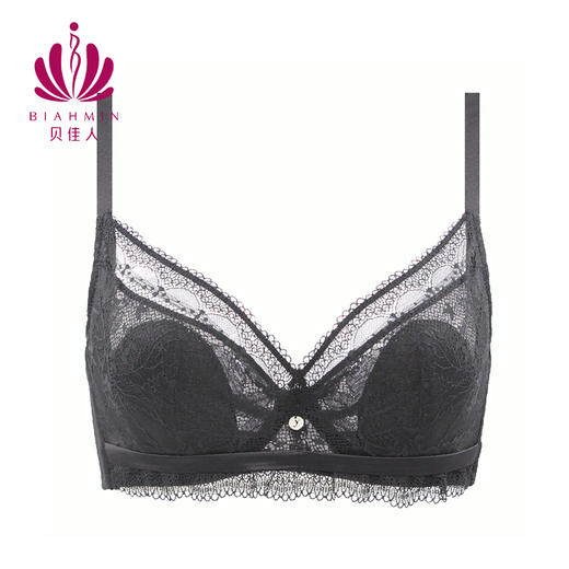 贝佳人文胸新款夏季薄款女亲肤蕾丝胸罩超薄杯内衣女BW932053 商品图4