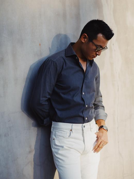 Luca Avitabile 灰色丹宁衬衫 商品图3