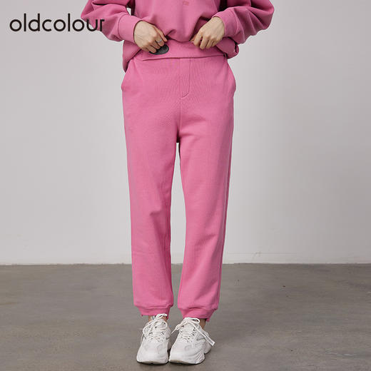 oldcolour商场同款高腰显瘦休闲减龄收脚运动长裤N34073442 商品图0