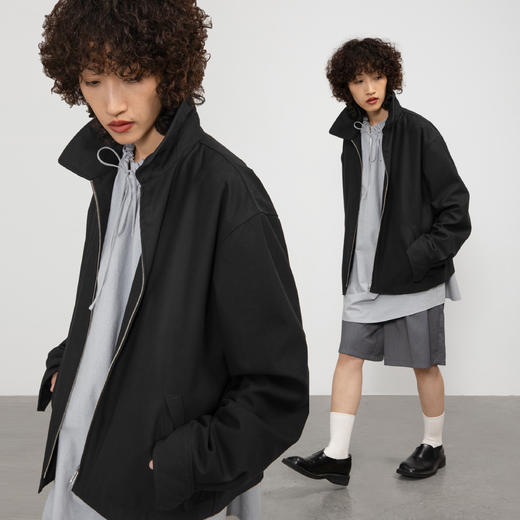 CryingCenter 烟灰蓝细条纹 抽绳花边领衬衫 叠穿神器 哭喊中心 商品图2