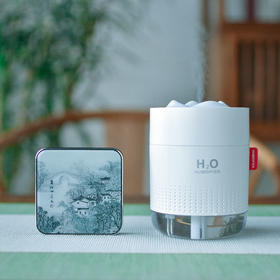 羽诗制造出品 水乡韵套装邓维东宁波写生款充电宝无线加湿器文创礼盒