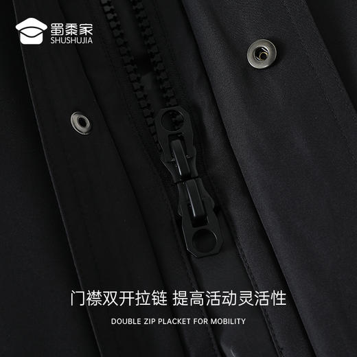 【实付满399送保温杯】【通勤棉大衣】防风防水棉服外套中长款加厚保暖通勤风衣 商品图5