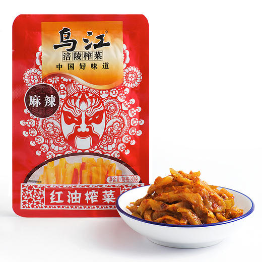 【亚欧超市】乌江红油榨菜80g/袋 商品图0