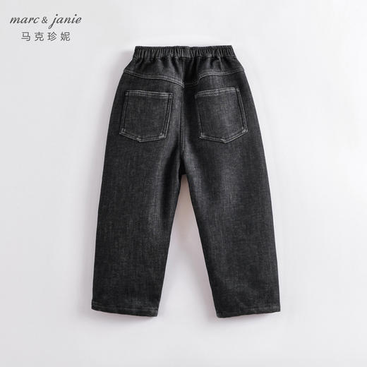 马克珍妮秋冬新款 男童加绒直筒牛仔裤 儿童裤子221899 商品图2