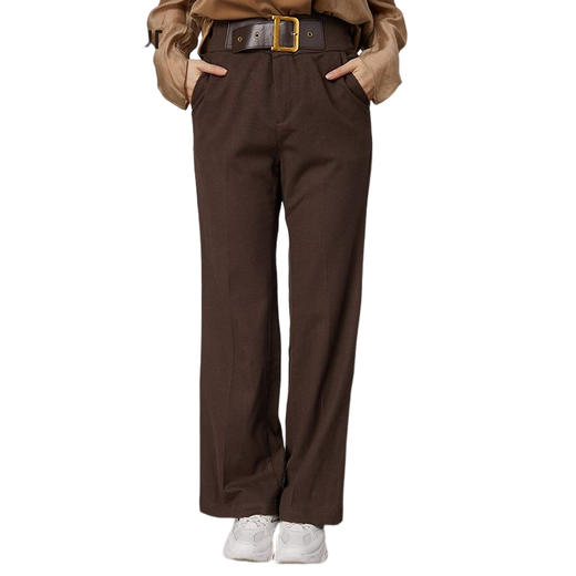 oldcolour2021秋商场同款高腰显瘦直筒气质休闲裤长裤女N34073401 商品图4